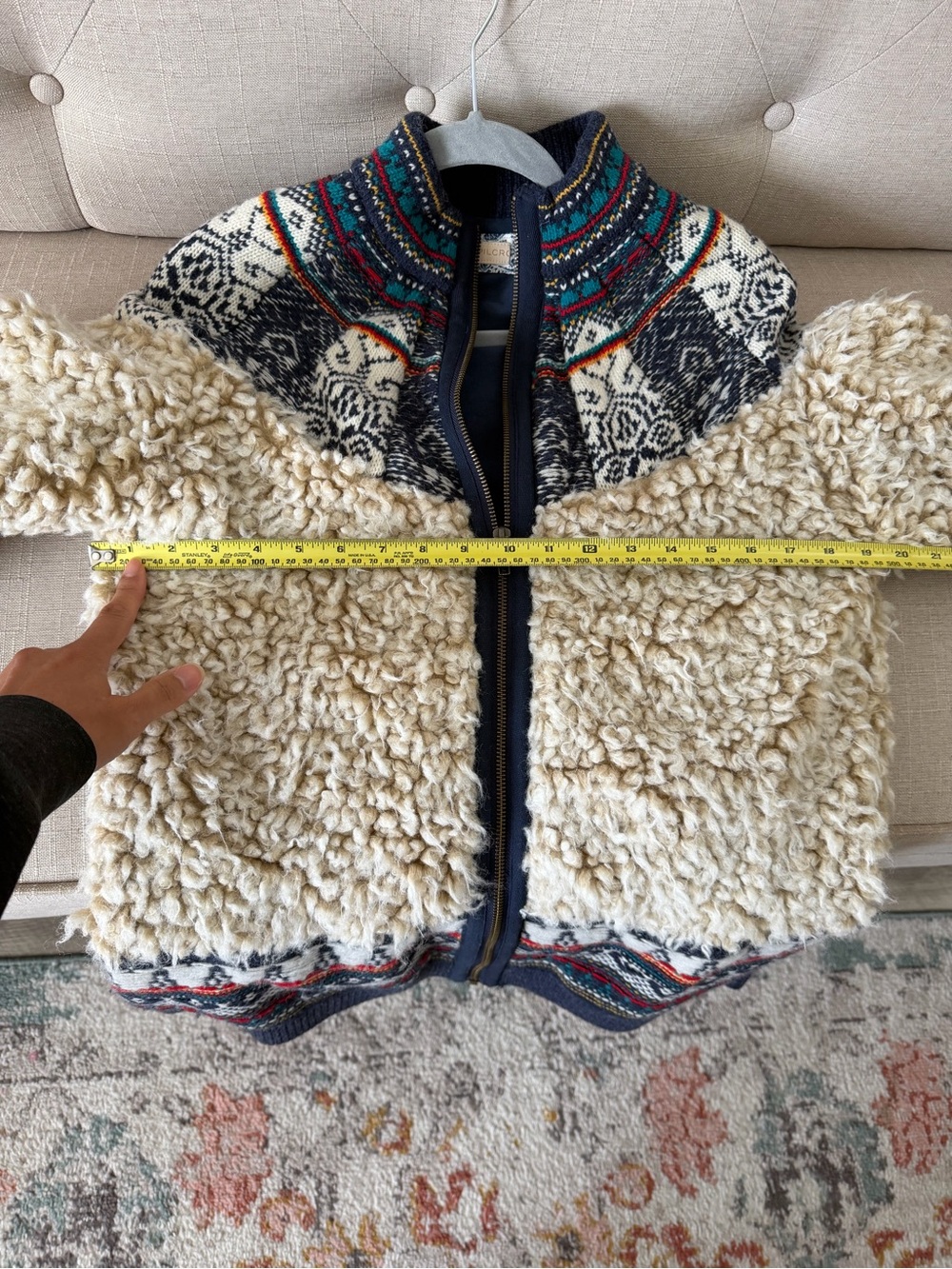 Anthropologie Pilcro Longline Sherpa Bomber Jacket - Picture 7 of 10